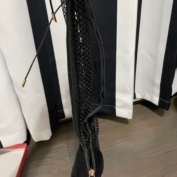 Mesh See Through Knee Boot - Picture 9 of 10